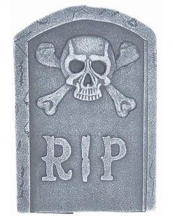 15 Inch Skull And Bones Tombstone