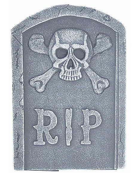 15 Inch Skull And Bones Tombstone 3 15 Inch Skull And Bones Tombstone