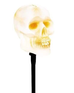 7.5 Inch LED Strobing Skull Head Lawnstakes -Halloween Decoration Shop 01162650 c