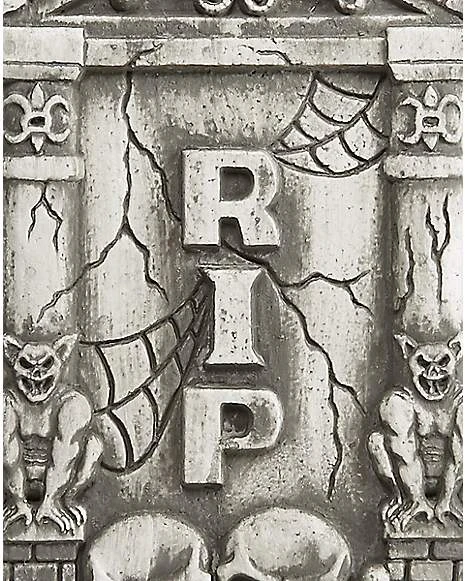 2 Ft Skull And Gargoyle Tombstone 4 2 Ft Skull And Gargoyle Tombstone - Image 2