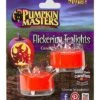 Flickering Pumpkin Tealights 2 Flickering Pumpkin Tealights -Halloween Decoration Shop 01319318 a