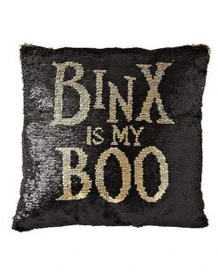 Reversible Sequined Binx Pillow - Hocus Pocus