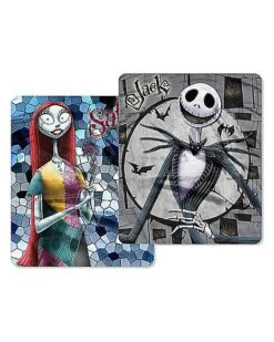 Jack And Sally Reversible Fleece Blanket - The Nightmare Before Christ -Halloween Decoration Shop 01414473 c