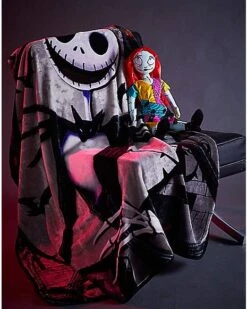 Jack And Sally Reversible Fleece Blanket - The Nightmare Before Christ -Halloween Decoration Shop 01414473 d