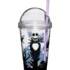 Jack Skellington Cup With Straw - Nightmare Before Christmas 2 Jack Skellington Cup With Straw - Nightmare Before Christmas -Halloween Decoration Shop 01423375 a