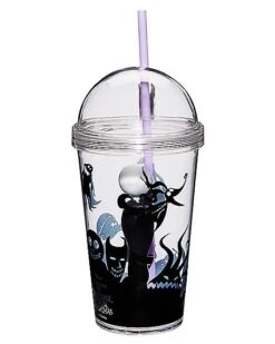Jack Skellington Cup With Straw - Nightmare Before Christmas 9 Jack Skellington Cup With Straw - Nightmare Before Christmas -Halloween Decoration Shop 01423375 d
