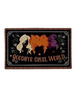 Goodbye Cruel World Doormat - Hocus Pocus