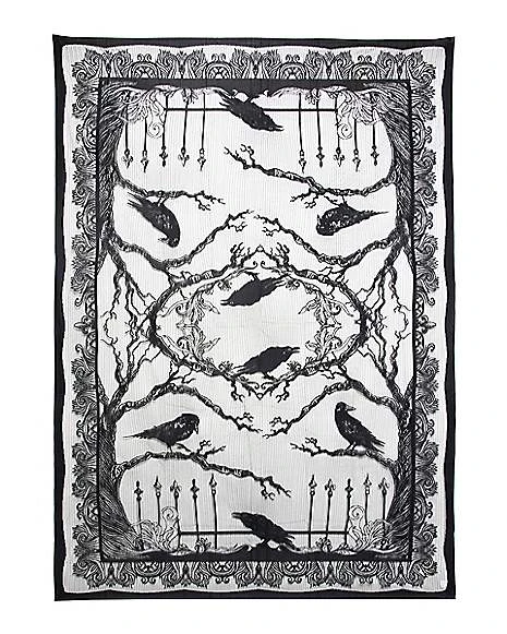 Dark Forest Raven Tablecloth 3 Dark Forest Raven Tablecloth