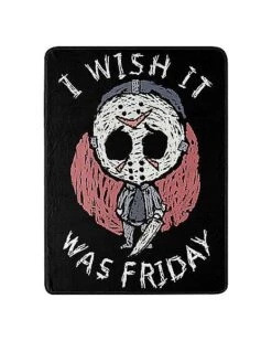 I Wish It Was Friday Fleece Blanket - Friday The 13th