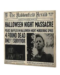 Michael Myers Haddonfield Herald Sign - Halloween -Halloween Decoration Shop 01455880 c