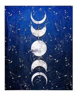 Tarot Moonphase Fleece Blanket