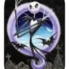 Graveyard Jack Skellington Fleece Blanket - The Nightmare Before Chris -Halloween Decoration Shop 01465129 a