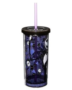 Jack Skellington Cup With Straw 20 Oz. - The Nightmare Before Christma -Halloween Decoration Shop 01465145 b