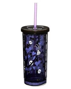 Jack Skellington Cup With Straw 20 Oz. - The Nightmare Before Christma -Halloween Decoration Shop 01465145 c