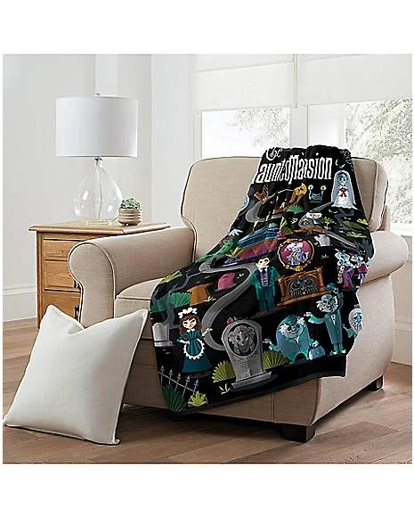 The Haunted Mansion Map Fleece Blanket - Disney 4 The Haunted Mansion Map Fleece Blanket - Disney - Image 2