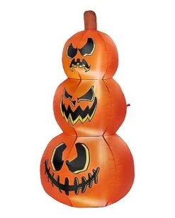 4 Ft LED Pumpkin Stack Inflatable Decoration -Halloween Decoration Shop 01476209 b