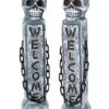21 Inch Welcome Tombstone Pillars -Halloween Decoration Shop 01483163 a