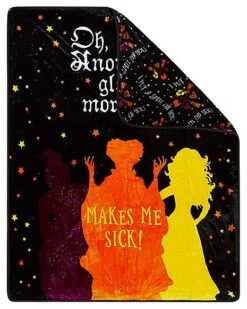 Makes Me Sick Fleece Blanket - Hocus Pocus -Halloween Decoration Shop 01483502 b