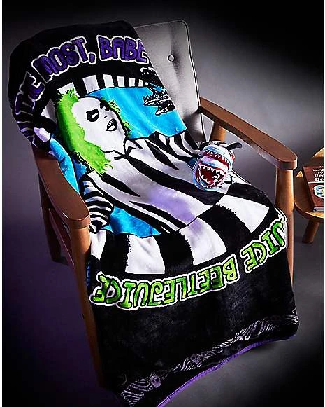 Reversible Beetlejuice Fleece Blanket 7 Reversible Beetlejuice Fleece Blanket - Image 5
