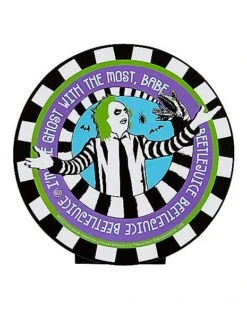Round Beetlejuice Tabletop Sign