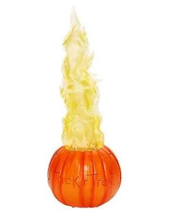 Light-Up Flaming Pumpkin - Trick 'r Treat -Halloween Decoration Shop 01490200 c