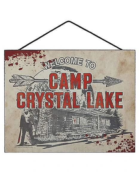 Welcome To Camp Crystal Lake Sign - Friday The 13th 3 Welcome To Camp Crystal Lake Sign - Friday The 13th