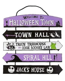 Halloween Town Ladder Sign - The Nightmare Before Christmas