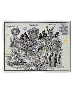 Halloween Town Map Sign - The Nightmare Before Christmas