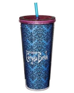 Living Marry The Dead Corpse Bride Cup With Straw - 20 Oz. -Halloween Decoration Shop 01515535 b