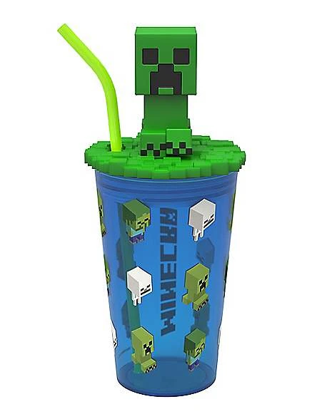 Minecraft Cup With Straw - 15 Oz. 3 Minecraft Cup With Straw - 15 Oz.
