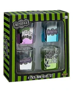 Beetlejuice Mini Glass Set - 4 Pack -Halloween Decoration Shop 01517374 g