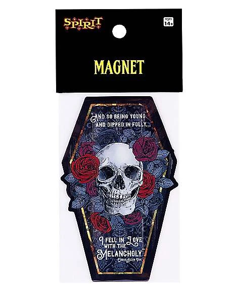 Gothic Skull Coffin Magnet 4 Gothic Skull Coffin Magnet - Image 2