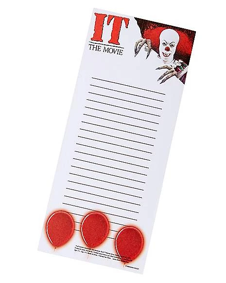 Pennywise Magnetic Notepad - IT 3 Pennywise Magnetic Notepad - IT