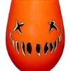 Pumpkin Stemless Glass Trick 'r Treat - 22 Oz. -Halloween Decoration Shop 01530864 a