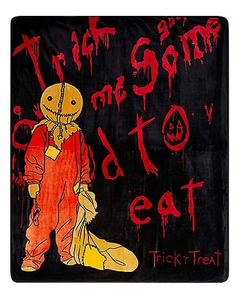 Sam Reversible Fleece Blanket - Trick 'r Treat 3 Sam Reversible Fleece Blanket - Trick 'r Treat