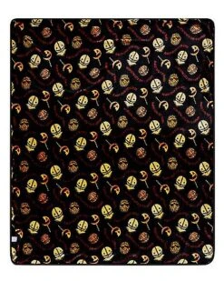 Sam Reversible Fleece Blanket - Trick 'r Treat 8 Sam Reversible Fleece Blanket - Trick 'r Treat -Halloween Decoration Shop 01530880 c