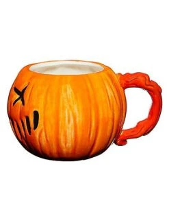 Molded Pumpkin Mug 30 Oz. - Trick 'r Treat -Halloween Decoration Shop 01530922 b