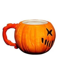 Molded Pumpkin Mug 30 Oz. - Trick 'r Treat -Halloween Decoration Shop 01530922 c