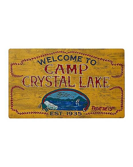 Welcome To Camp Crystal Lake Doormat - Friday The 13th 3 Welcome To Camp Crystal Lake Doormat - Friday The 13th