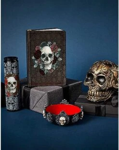 Gothic Noir Skull Journal -Halloween Decoration Shop 01540152 d