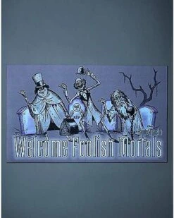 Welcome Foolish Mortals Doormat - The Haunted Mansion -Halloween Decoration Shop 01542778 d