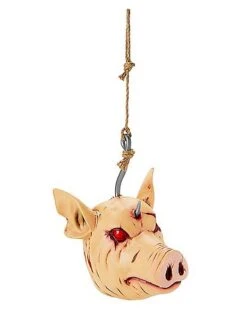 Hanging Severed Pig Head