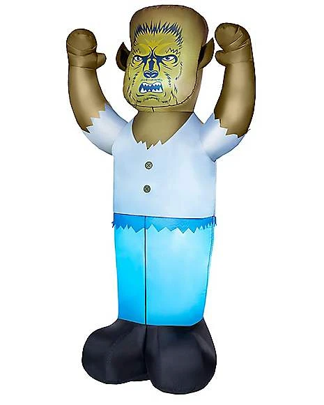 8 Ft Light-Up Wolfman Inflatable Decoration 4 8 Ft Light-Up Wolfman Inflatable Decoration - Image 2
