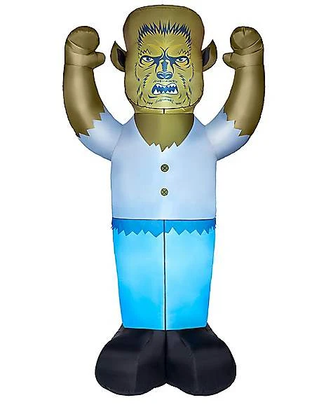 8 Ft Light-Up Wolfman Inflatable Decoration 5 8 Ft Light-Up Wolfman Inflatable Decoration - Image 3