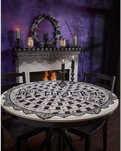 Round Lace Beetlejuice Tablecloth
