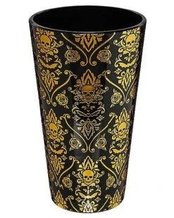 Gothic Noir Skull Glass Set 2 Pack - 16 Oz. -Halloween Decoration Shop 01564442 d