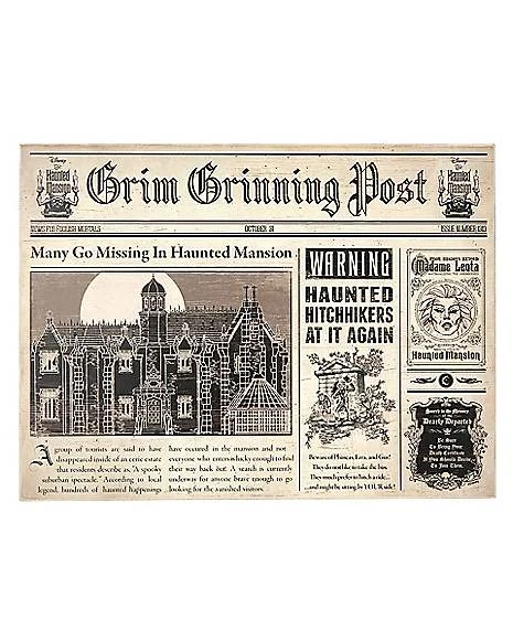 Newspaper Sign - Haunted Mansion 3 Newspaper Sign - Haunted Mansion