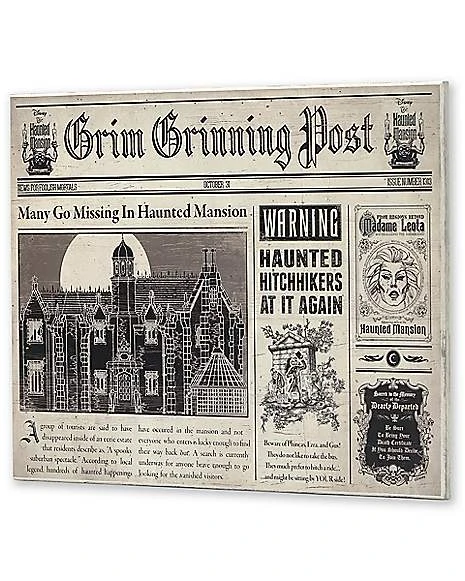 Newspaper Sign - Haunted Mansion 4 Newspaper Sign - Haunted Mansion - Image 2