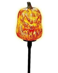 Light-Up LED Jack-O-Lantern Pathway Markers -Halloween Decoration Shop 01573914 b