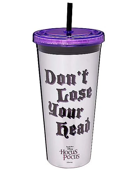 Don't Lose Your Head Cup With Straw 20 Oz. - Hocus Pocus 4 Don't Lose Your Head Cup With Straw 20 Oz. - Hocus Pocus - Image 2